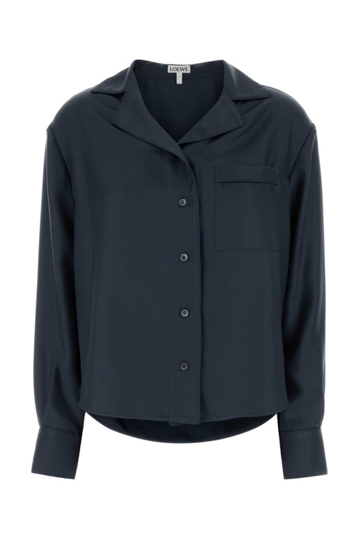 Navy blue twill shirt Brown LOEWE (S359Y05XH4)