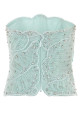 Light-blue tulle Fiori bodice Blue COSTARELLOS (SS2655)