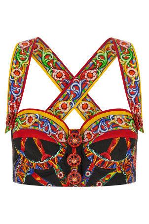 'Carretto' Bustier Top Multicolor