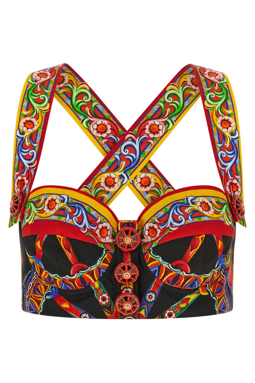 'Carretto' Bustier Top Multicolor