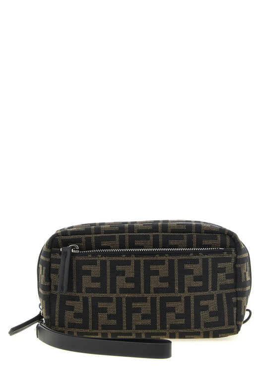 Small double zip beauty Brown