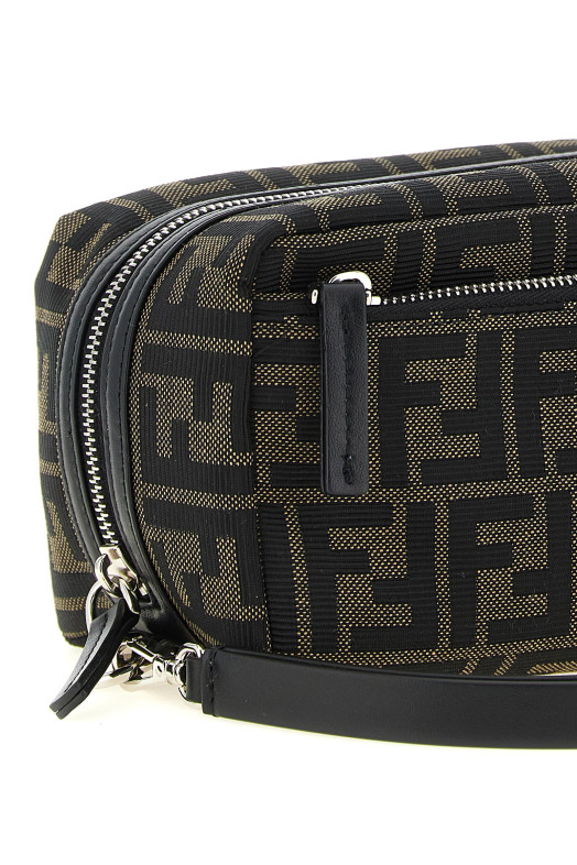 Small double zip beauty Brown