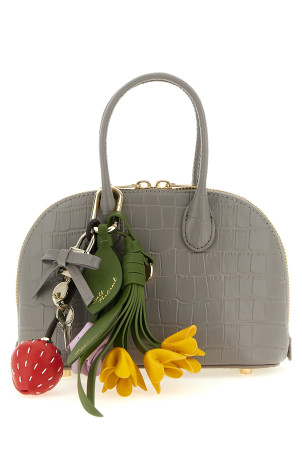 'Croc Leather Mini Toast' handbag  Gray