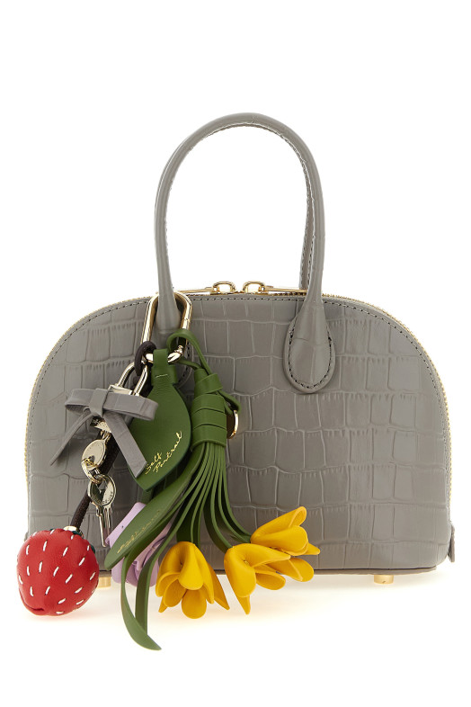 'Croc Leather Mini Toast' handbag  Gray