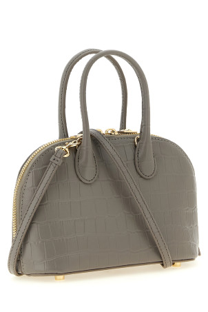 'Croc Leather Mini Toast' handbag  Gray