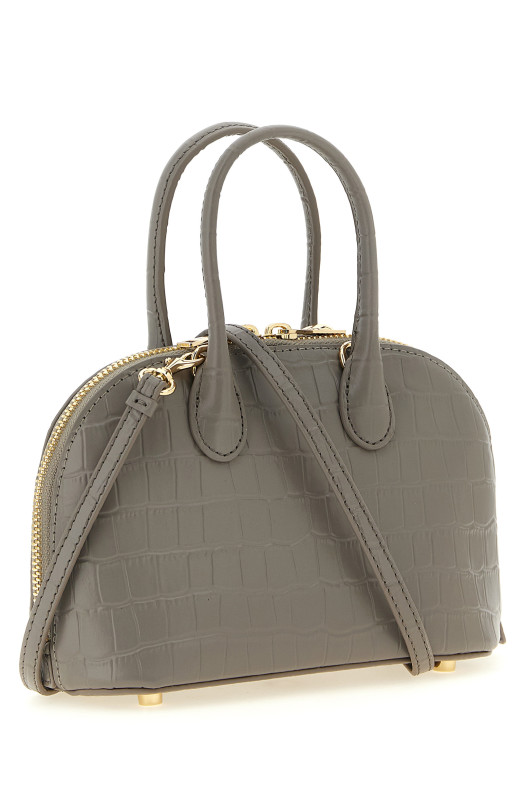 'Croc Leather Mini Toast' handbag  Gray