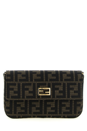 'Tube' wallet on chain Brown