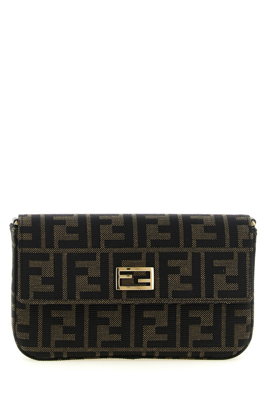 'Tube' wallet on chain Brown
