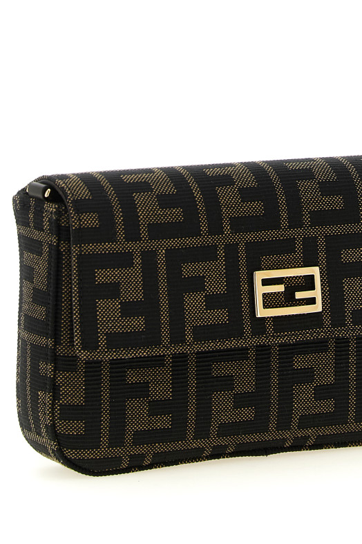 'Tube' wallet on chain Brown