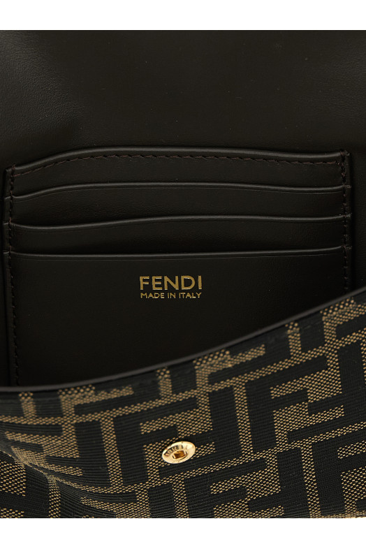 'Tube' wallet on chain Brown