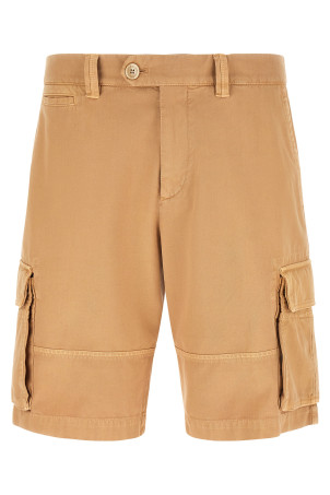 Cotton Cargo Bermuda shorts Beige