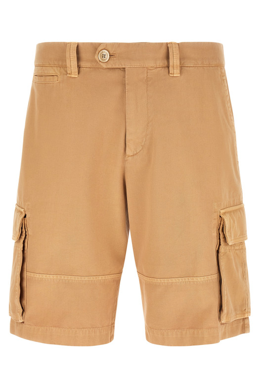 Cotton Cargo Bermuda shorts Beige