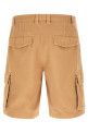 Cotton Cargo Bermuda shorts Beige