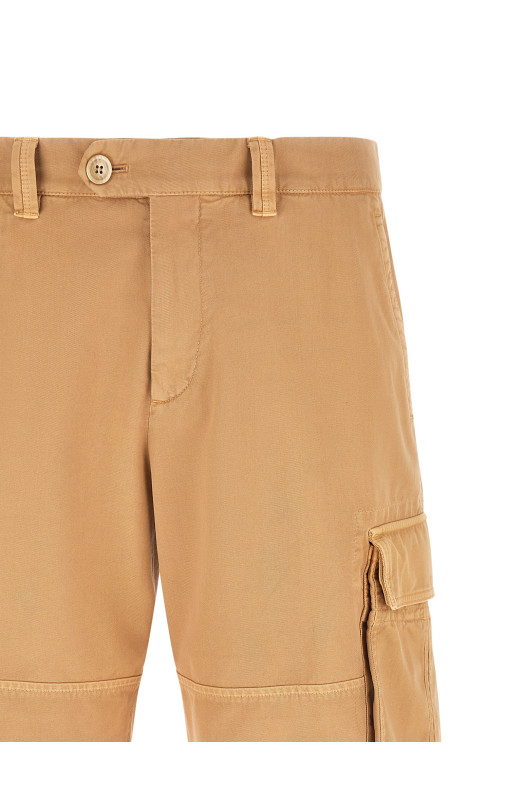 Cotton Cargo Bermuda shorts Beige