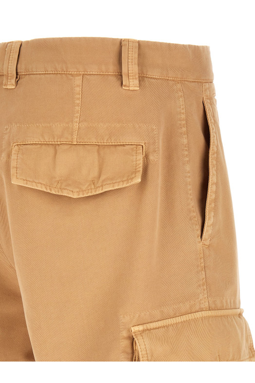Cotton Cargo Bermuda shorts Beige