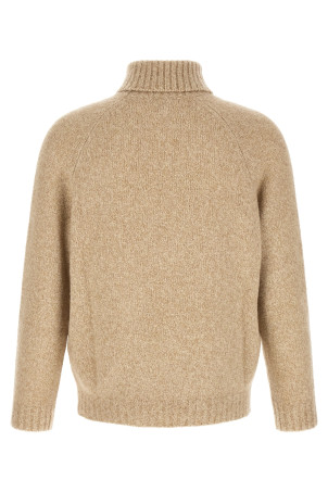 Raglan sleeves turtleneck sweater Beige