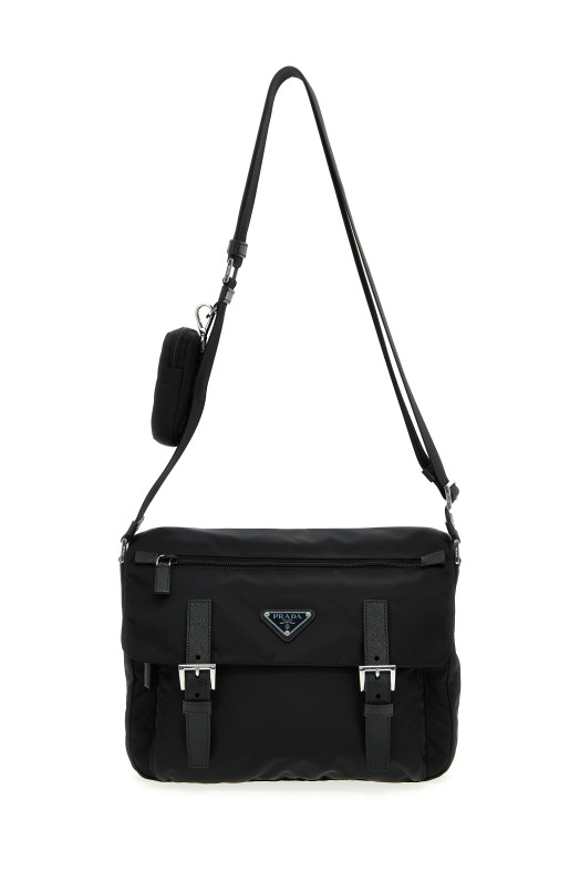 Re-nylon crossbody bag Black