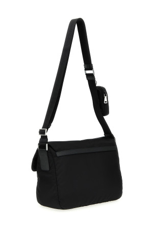 Re-nylon crossbody bag Black