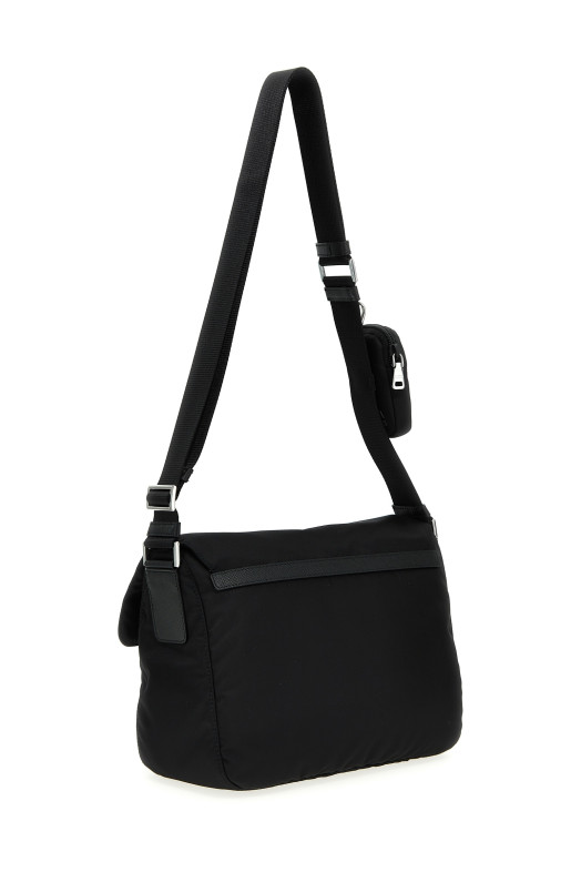 Re-nylon crossbody bag Black