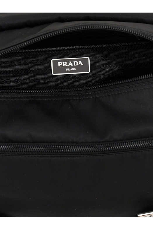 Re-nylon crossbody bag Black