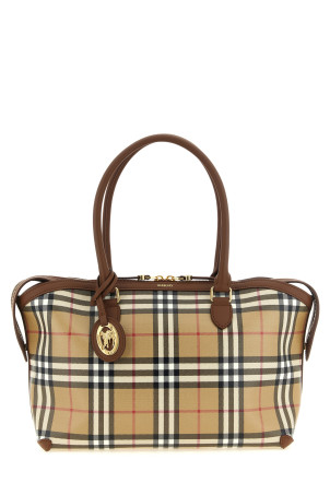 Small Check shopping bag Beige