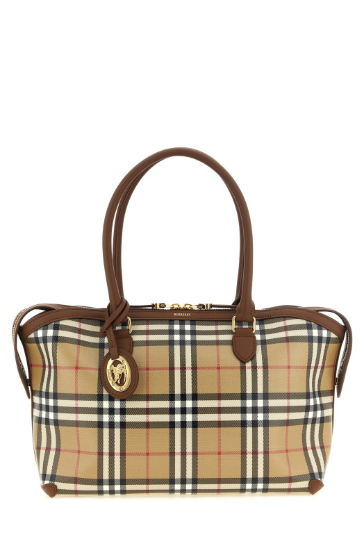 Small Check shopping bag Beige