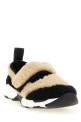 Mary Jane fur sneakers Black-grey
