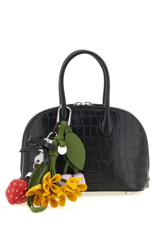 'Croc Leather Mini Toast' handbag  Black