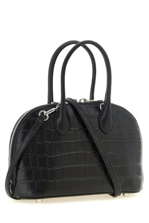'Croc Leather Mini Toast' handbag  Black