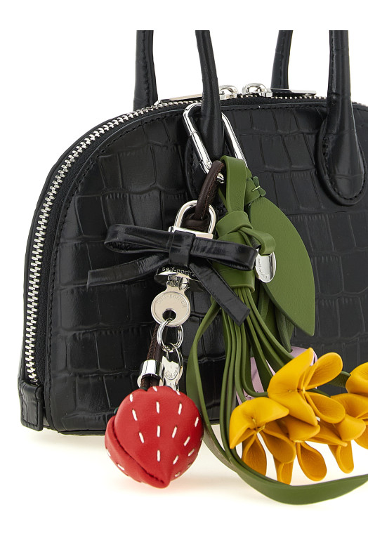 'Croc Leather Mini Toast' handbag  Black