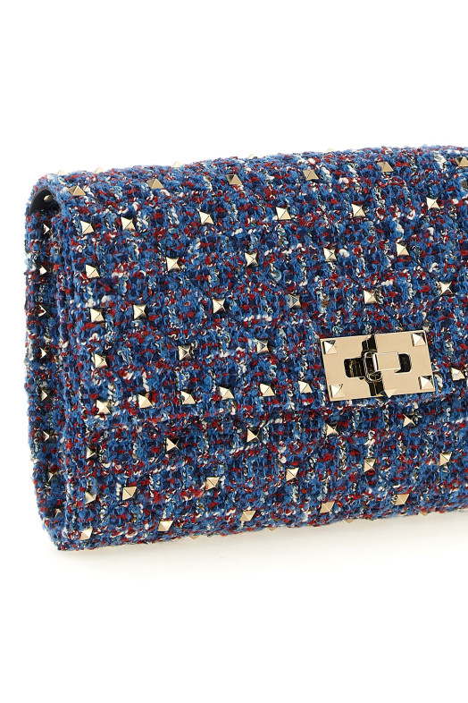 Valentino Garavani 'Rockstud Spike' Shoulder Bag Blue