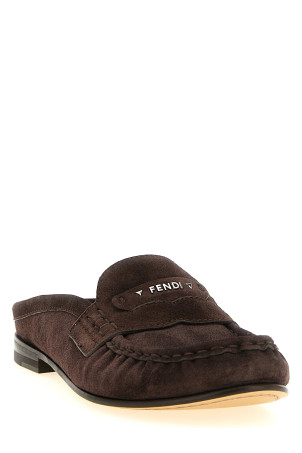 'Fendi Scrunch' sabots Brown
