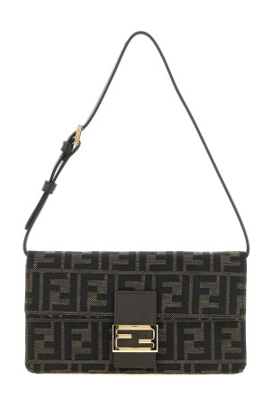 'Tube' wallet on chain Brown