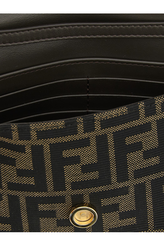 'Tube' wallet on chain Brown