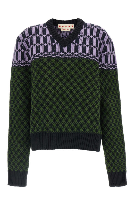 Sweater with geometric pattern Multicolor