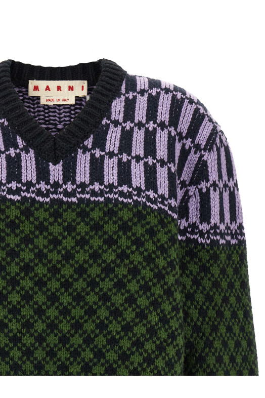Sweater with geometric pattern Multicolor