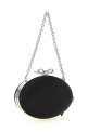 Clutch satin Oval Black