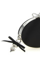 Clutch satin Oval Black