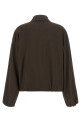 Viscose and wool jacket Brown