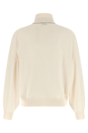Ribbed high neck beam White