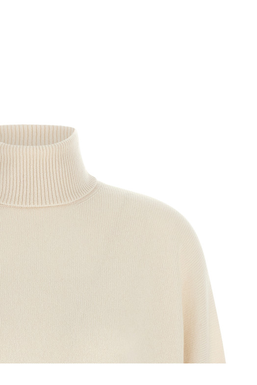 Ribbed high neck beam White