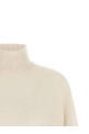 Ribbed high neck beam White
