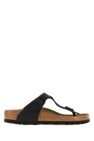 Black leather Gizeh thong slippers Black BIRKENSTOCK (043691)