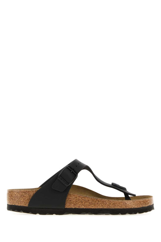 Black leather Gizeh thong slippers Black BIRKENSTOCK (043691)