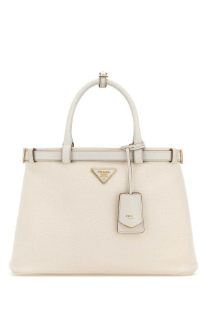 Ivory canvas shopping bag Black PRADA (1BA417VOYM2FPV)