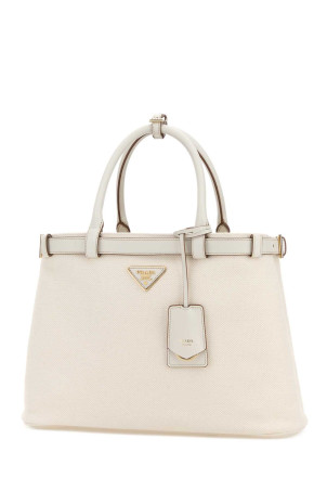 Ivory canvas shopping bag Black PRADA (1BA417VOYM2FPV)
