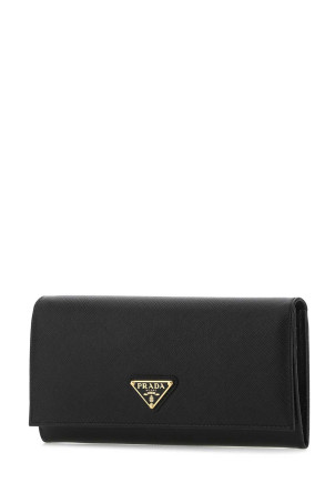Black leather wallet Black PRADA (1MH132QHH)