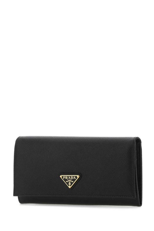 Black leather wallet Black PRADA (1MH132QHH)