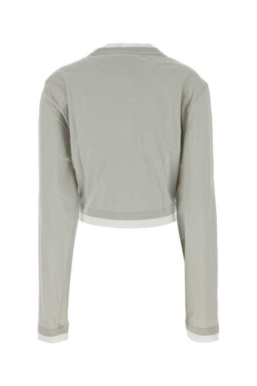 Grey cotton t-shirt PRADA (34693SOOO15ZG)