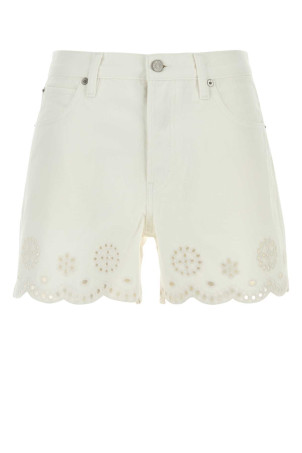 White denim The Eyelet shorts FRAME (4000LEM728)
